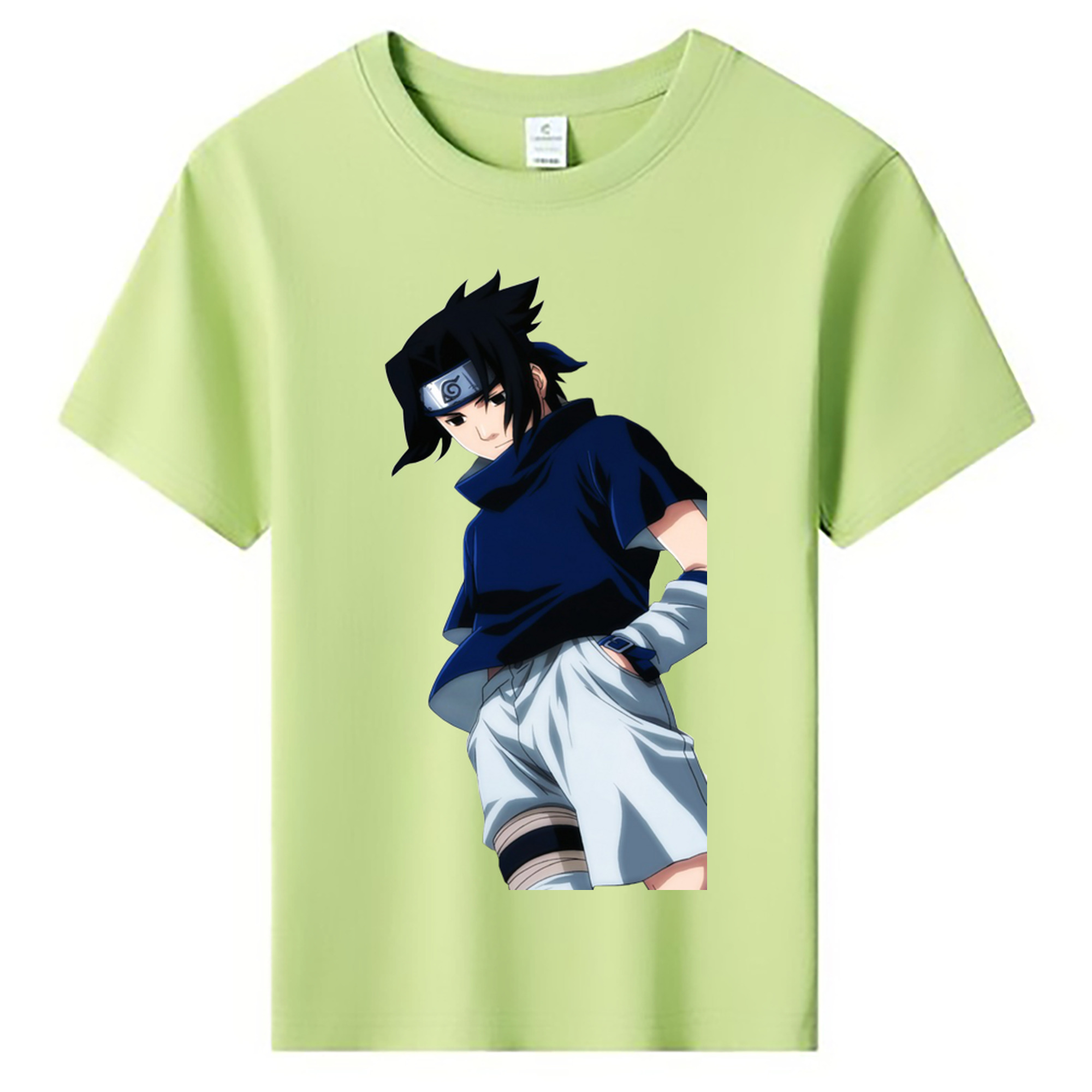 （画像用） NARUTO -ナルト- うちは サスケ Uchiha Sasuke 綿100％キッズTシャツ（フロントプリント）